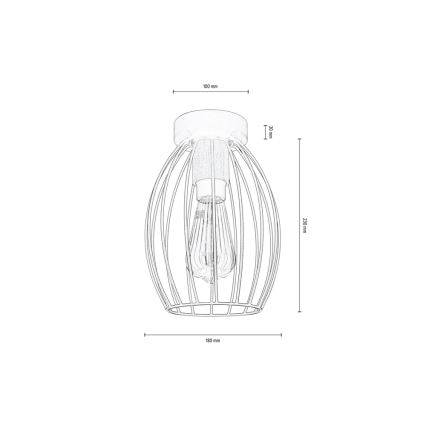 Iluminação de teto GUNNAR 1xE27/60W/230V carvalho - certificado por FSC