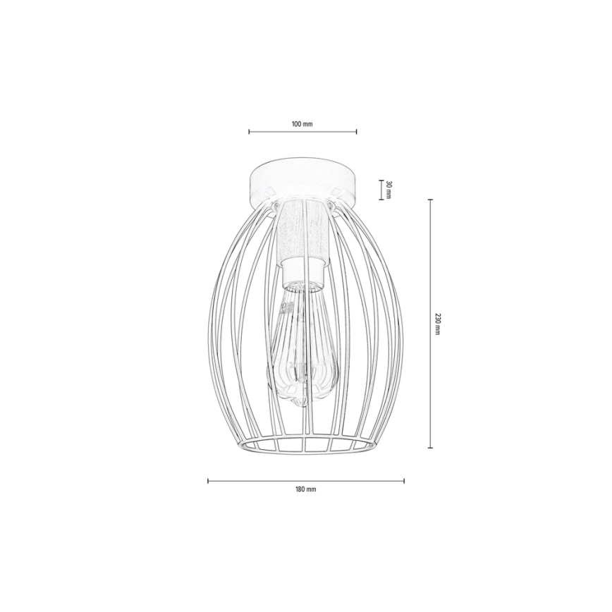 Iluminação de teto GUNNAR 1xE27/60W/230V carvalho - certificado por FSC