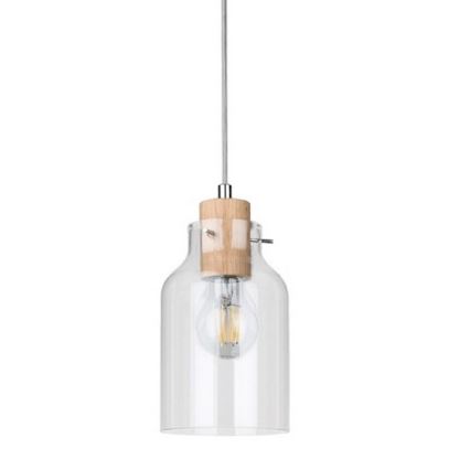 Candelabro suspenso ALESSANDRO 1xE27/60W/230V carvalho  - certificado por FSC