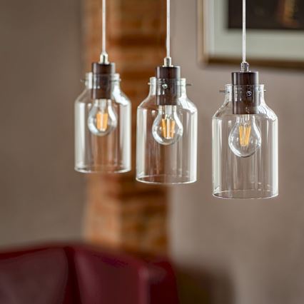Candelabro suspenso ALESSANDRO 1xE27/60W/230V faia - certificado por FSC