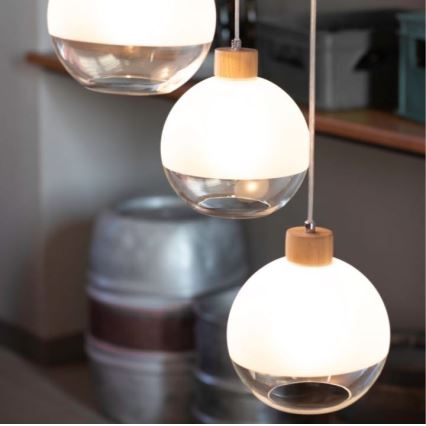 Candelabro suspenso ALESSANDRO 1xE27/60W/230V carvalho - certificado por FSC