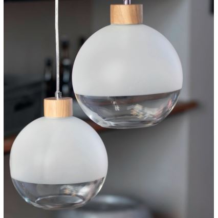 Candelabro suspenso LINEA 3xE27/60W/230V carvalho - certificado por FSC