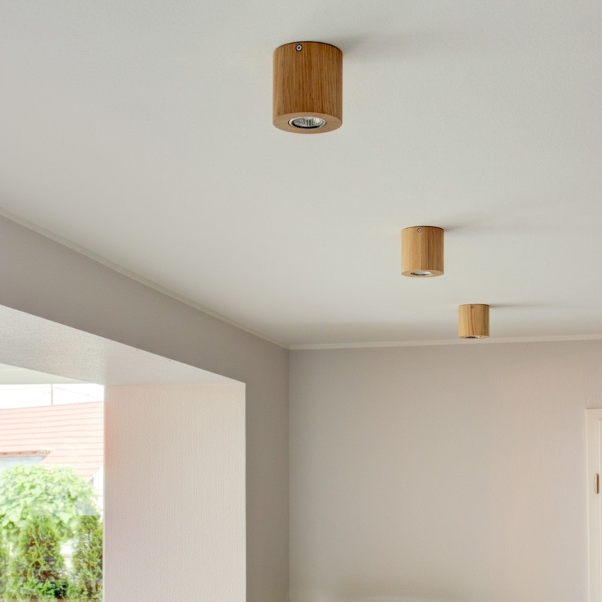 Iluminação de teto WOODDREAM 1xGU10/6W/230V carvalho - certificado por FSC