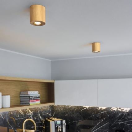 Iluminação de teto WOODDREAM 1xGU10/6W/230V carvalho - certificado por FSC