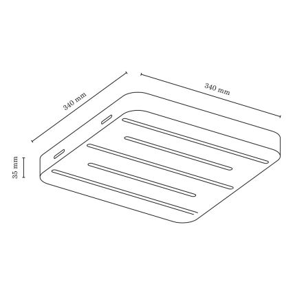 Iluminação de teto LED NEELE 5xLED/3.9W/230V carvalho - certificado por FSC