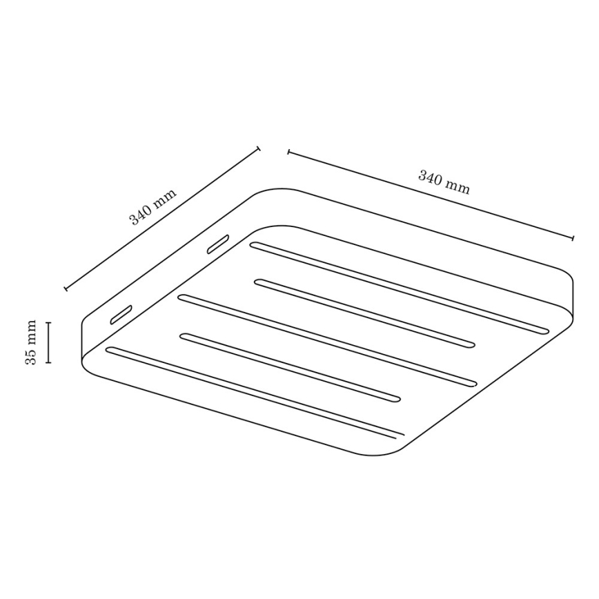 Iluminação de teto LED NEELE 5xLED/3.9W/230V carvalho - certificado por FSC