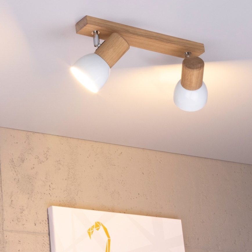Foco SVENDA 2xE27/60W/230V carvalho - certificado por FSC