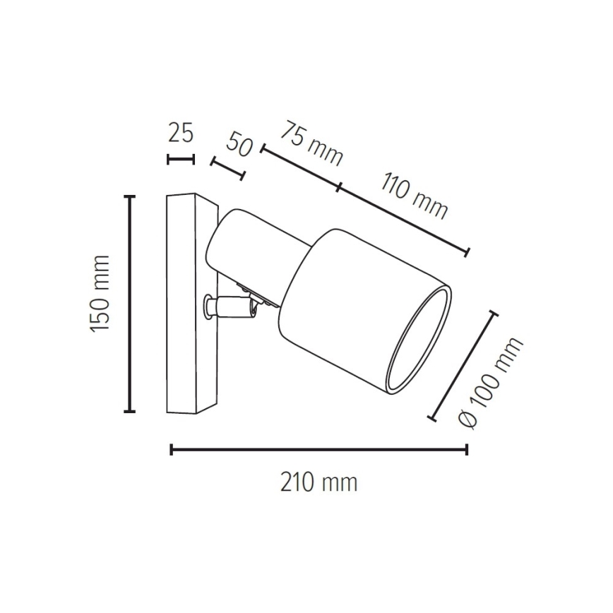 Foco de parede TREEHOUSE 1xE27/25W/230V carvalho - certificado por FSC