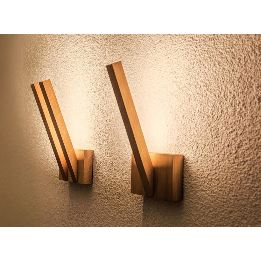 Iluminação de parede LED LINUS LED/3W/230V carvalho - certificado por FSC