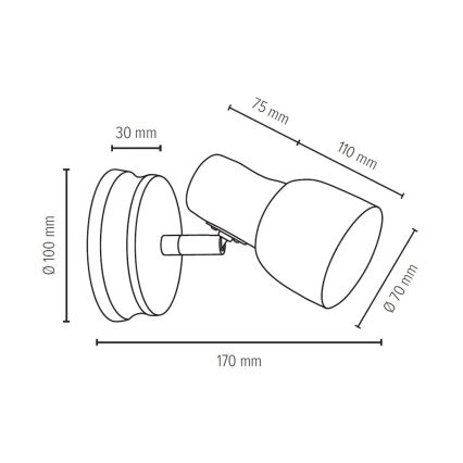 Foco de parede SVANTJE 1xE14/40W/230V faia - certificado por FSC