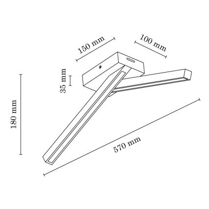 Candeeiro  integrado LED LINUS 2xLED/4,5W/230V carvalho mate