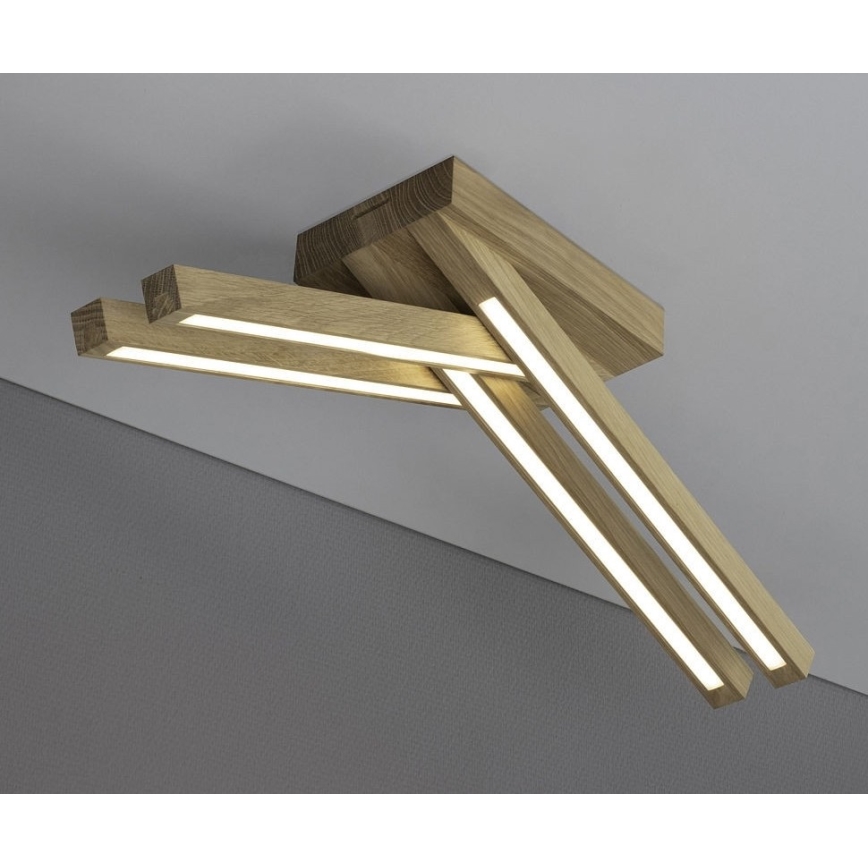 Candelabro integrado LED LINUS 4xLED/4,5W/230V carvalho mate - certificado por FSC