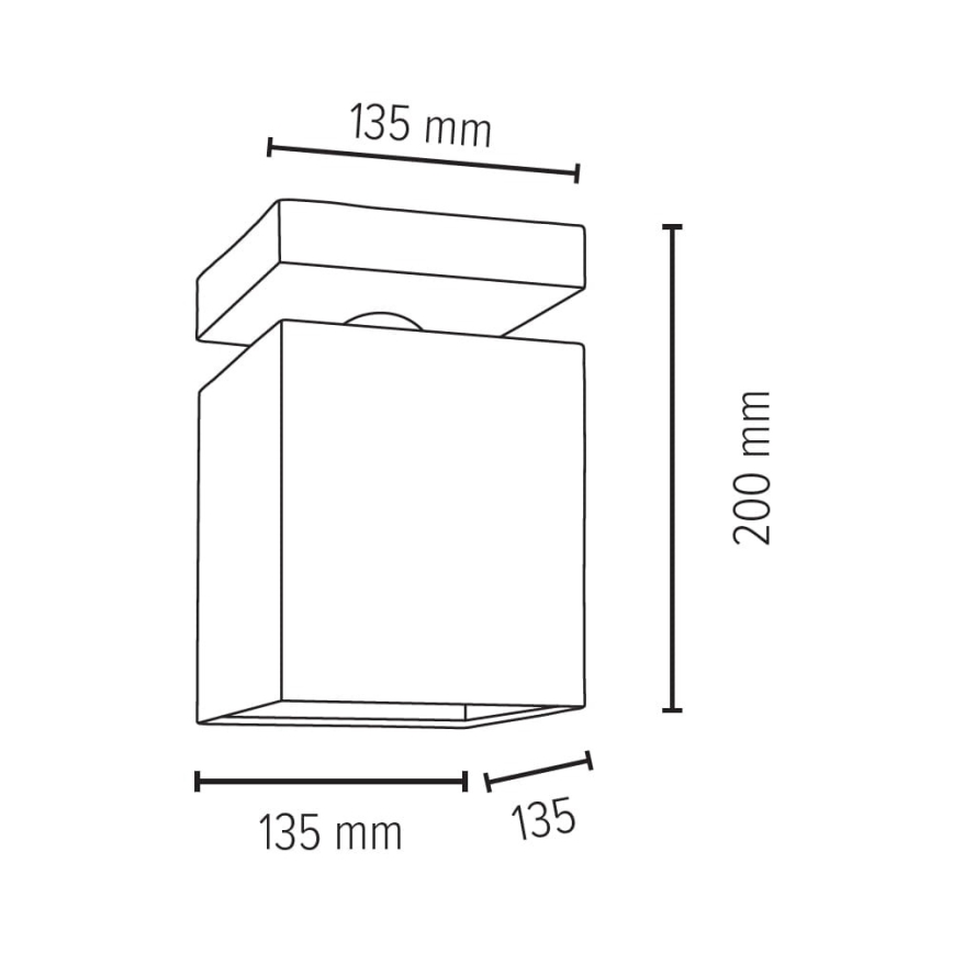 Iluminação de teto INGER 1xE27/25W/230V carvalho - certificado por FSC