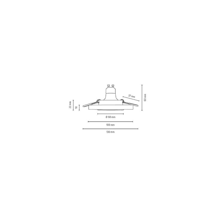 Foco de encastrar LED VITAR 1xGU10/5W/230V CRI 90 betão – FSC certificado