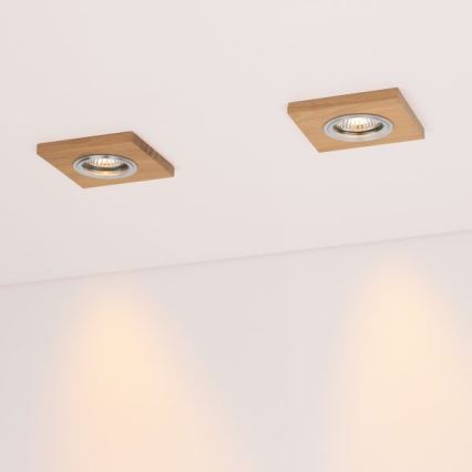 Foco de encastrar LED VITAR 1xGU10/5W/230V CRI 90 carvalho – FSC certificado