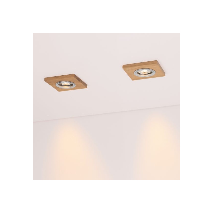 Foco de encastrar LED VITAR 1xGU10/5W/230V CRI 90 carvalho – FSC certificado
