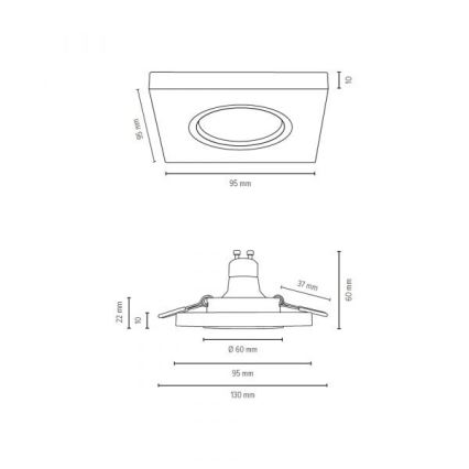 Foco de encastrar LED VITAR 1xGU10/5W/230V CRI 90 carvalho – FSC certificado