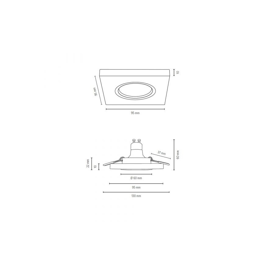 Foco de encastrar LED VITAR 1xGU10/5W/230V CRI 90 carvalho – FSC certificado