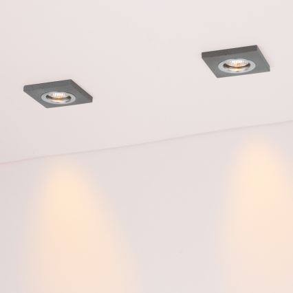 CONJUNTO 3x Focos de encastrar LED VITAR 1xGU10/5W/230V CRI 90 betão – FSC certificado