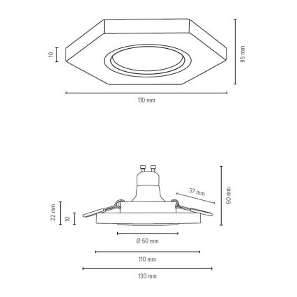 Foco de encastrar LED VITAR 1xGU10/5W/230V CRI 90 faia – FSC certificado