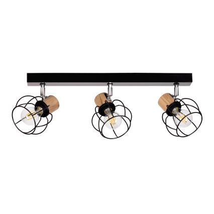 Foco de teto PHIPHI 3xE27/60W/230V carvalho - certificado por FSC