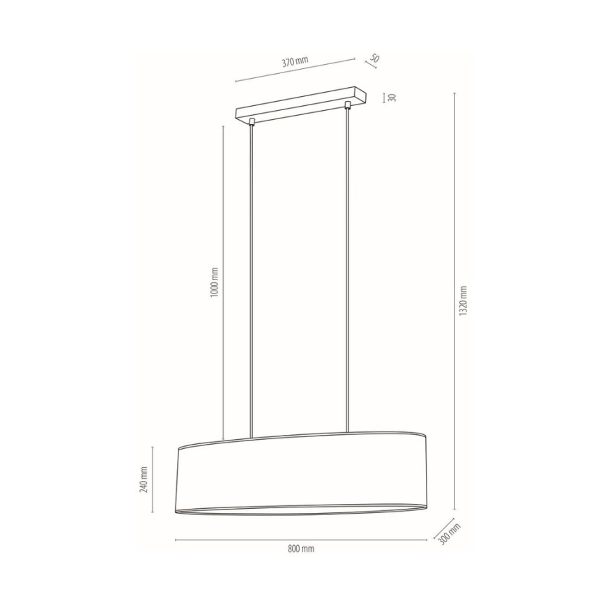Candelabro suspenso BOHO 2xE27/40W/230V carvalho - certificado por FSC