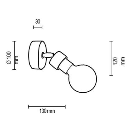 Foco de parede MARJOLAINE 1xE27/25W/230V carvalho - certificado por FSC