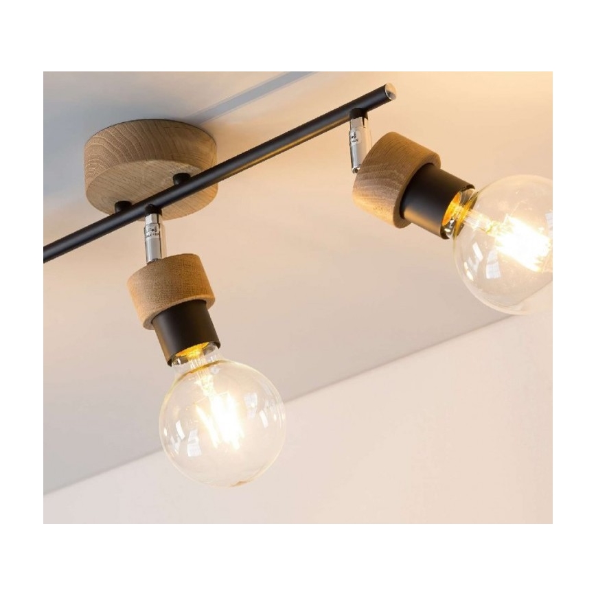 Foco MARJOLAINE 3xE27/25W/230V carvalho - certificado por FSC