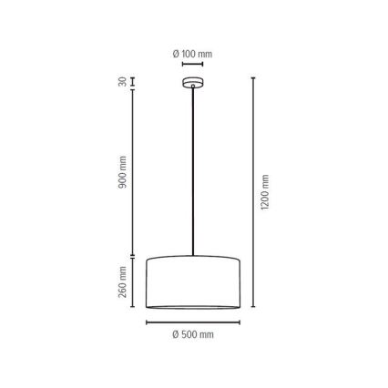 Candelabro suspenso SCARLETT 1xE27/60W/230V - certificado por FSC