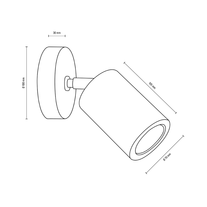 Foco de parede LED MATTI 1xGU10/5W/230V carvalho - certificado por FSC
