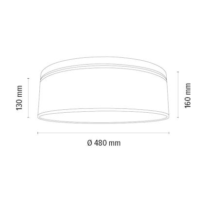 Iluminação de teto BENITA 2xE27/25W/230V diâmetro 48 cm creme/carvalho