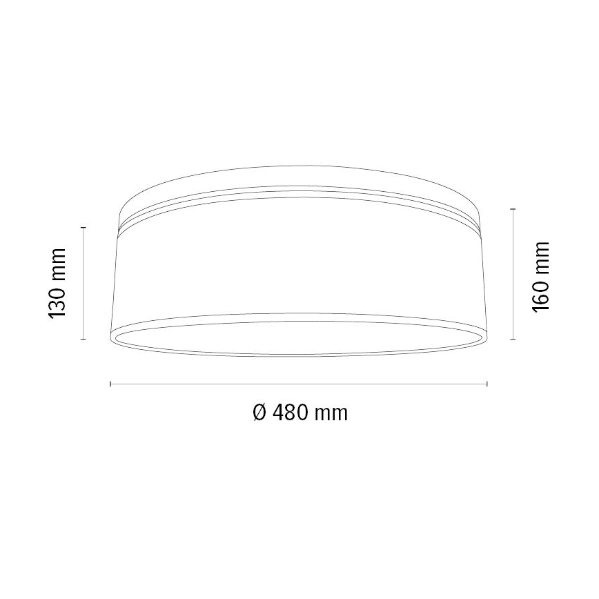 Iluminação de teto BENITA 2xE27/25W/230V diâmetro 48 cm creme/carvalho