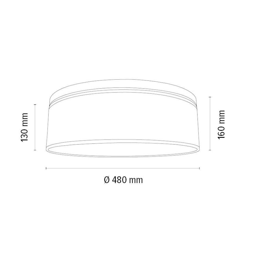 Iluminação de teto BENITA 2xE27/25W/230V diâmetro 48 cm branco/carvalho – FSC certificado