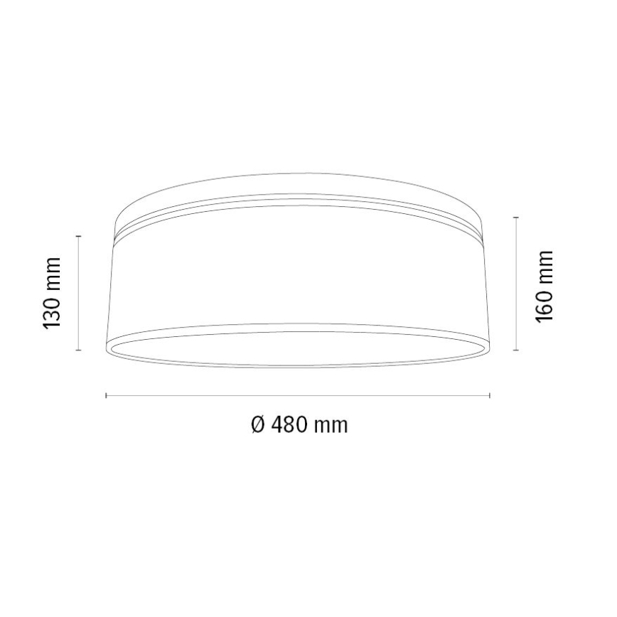Iluminação de teto BENITA 2xE27/25W/230V diâmetro 48 cm castanho/carvalho – FSC certificado