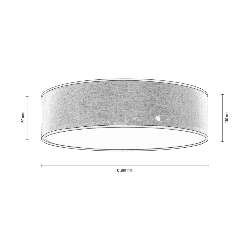Iluminação de teto NEGRO 3xE27/25W/230V 38 cm - certificado por FSC