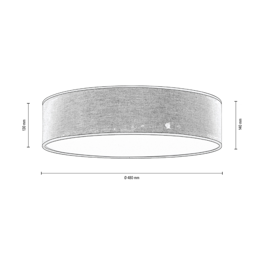 Iluminação de teto NEGRO 4xE27/25W/230V 48 cm - certificado por FSC