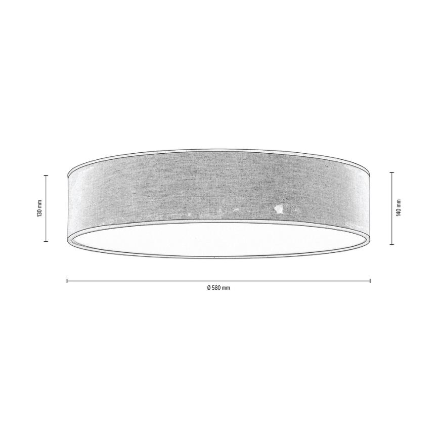 Iluminação de teto NEGRO 4xE27/25W/230V 58 cm - certificado por FSC