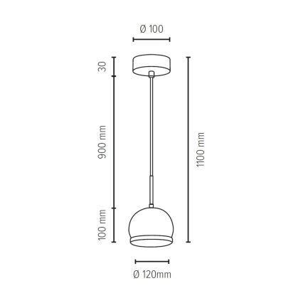 Candelabro suspenso LED BALL WOOD 1xGU10/5W/230V carvalho mate - certificado por FSC