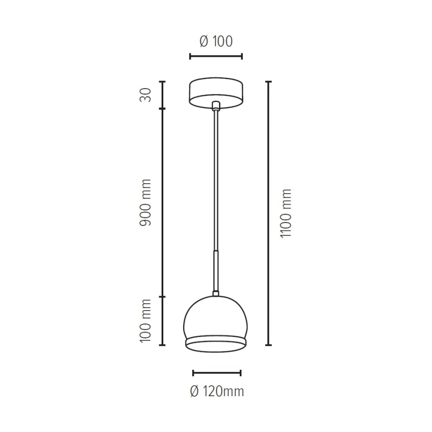 Candelabro suspenso LED BALL WOOD 1xGU10/5W/230V carvalho mate - certificado por FSC