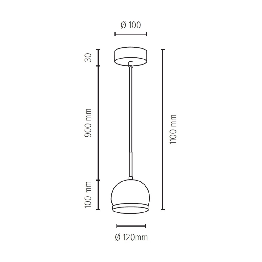 Candelabro suspenso LED BALL WOOD 1xGU10/5W/230V carvalho mate - certificado por FSC