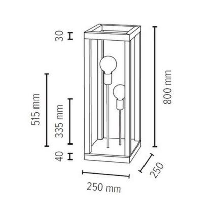 Candeeiro de chão KAGO 2xE27/60W/230V carvalho mate - certificado por FSC