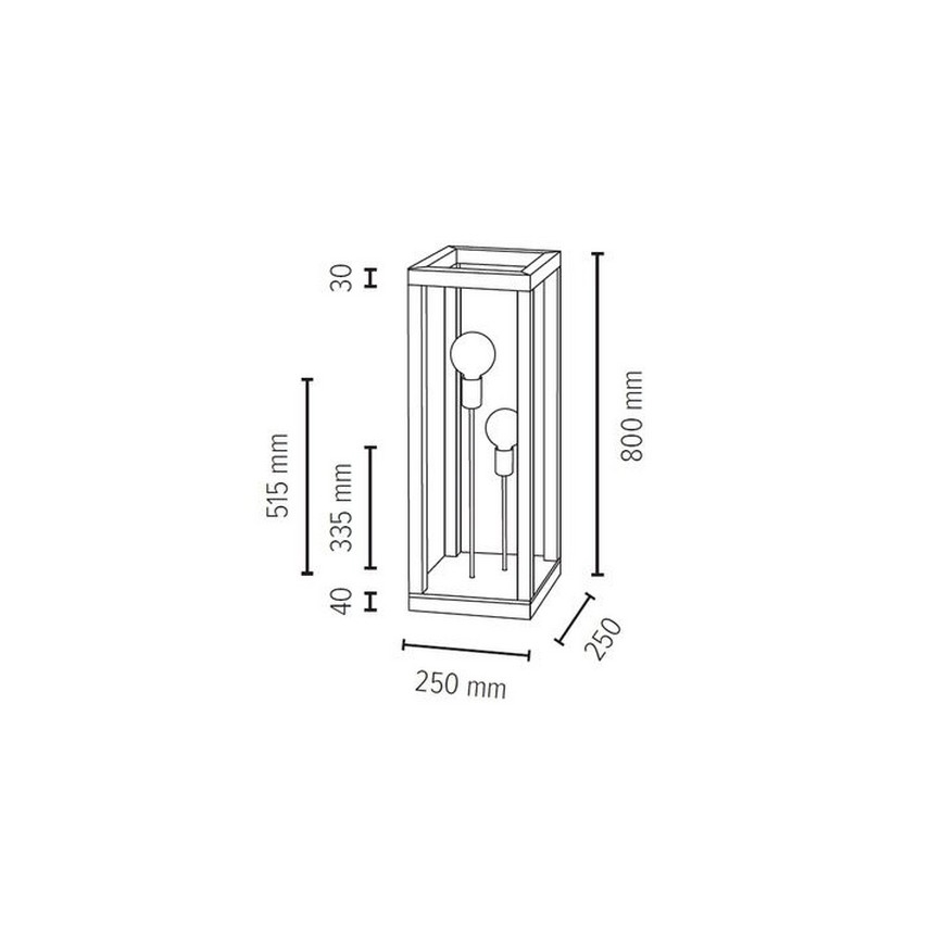Candeeiro de chão KAGO 2xE27/60W/230V carvalho mate - certificado por FSC