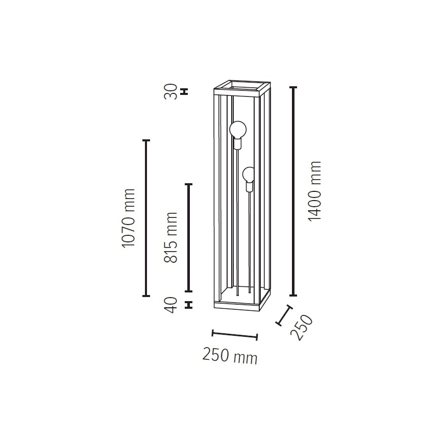 Candeeiro de piso KAGO 2xE27/60W/230V carvalho mate - certificado por FSC