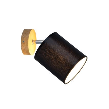 Foco de parede APRILLIA 1xE27/25W/230V carvalho preto - certificado por FSC