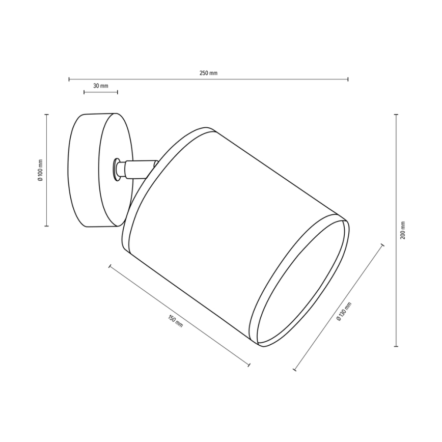 Foco de parede BOHO 1xE27/25W/230V carvalho - certificado por FSC