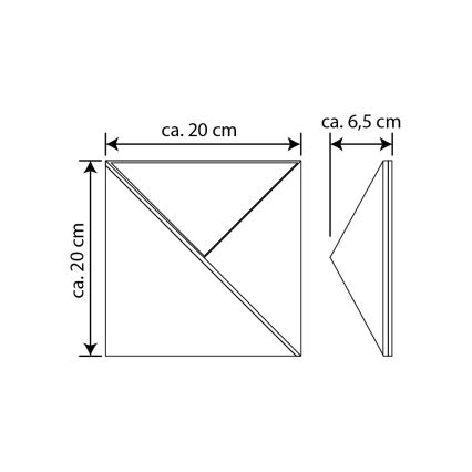 Número de casa solar LED LED/3x0,1W/2,4V IP44 - certificado por FSC