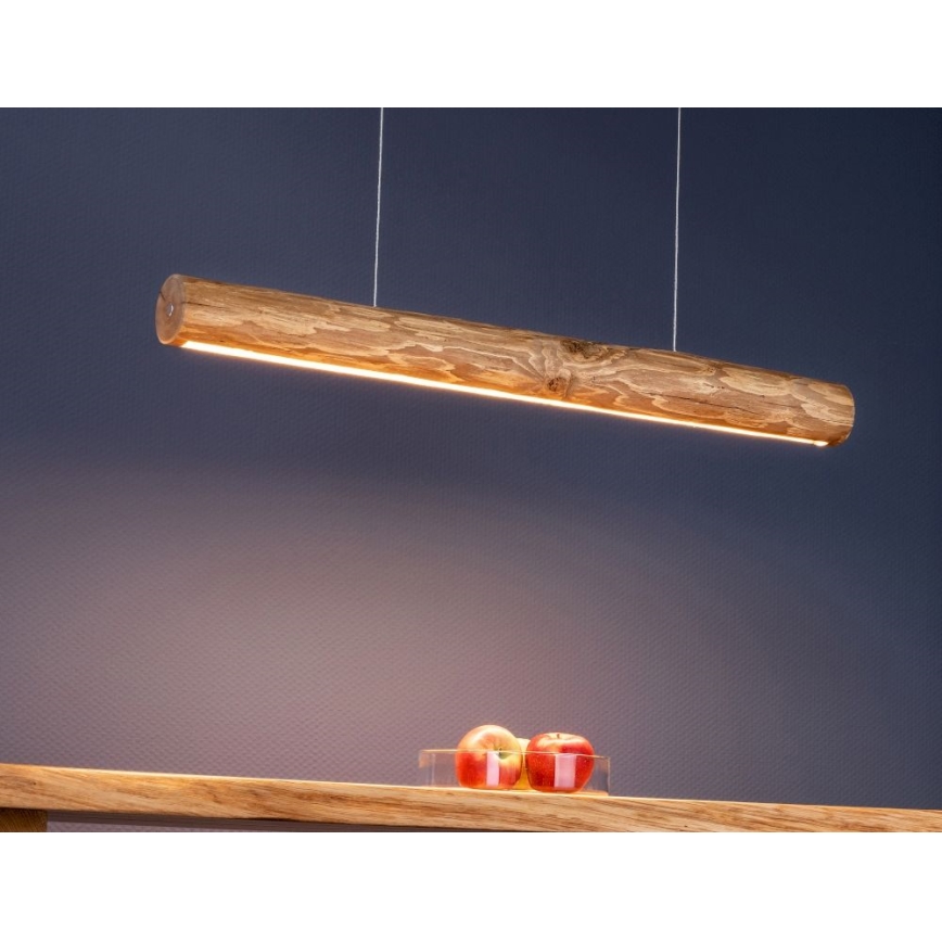 Candeeiro suspenso LED com regulação LUCAS LED/25,5W/230V pinho