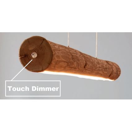 Candeeiro suspenso LED com regulação LUCAS LED/25,5W/230V pinho