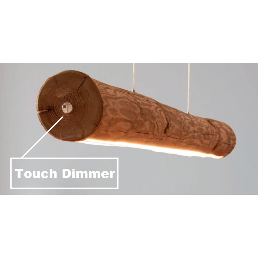 Candeeiro suspenso LED com regulação LUCAS LED/25,5W/230V pinho