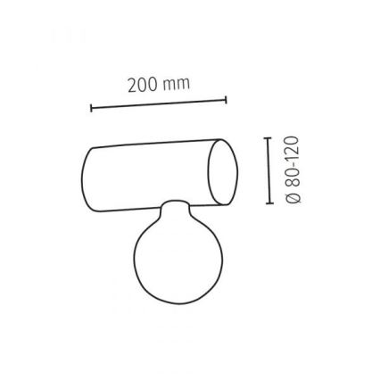 Iluminação de parede TRABO 1xE27/25W/230V pinho - certificado por FSC